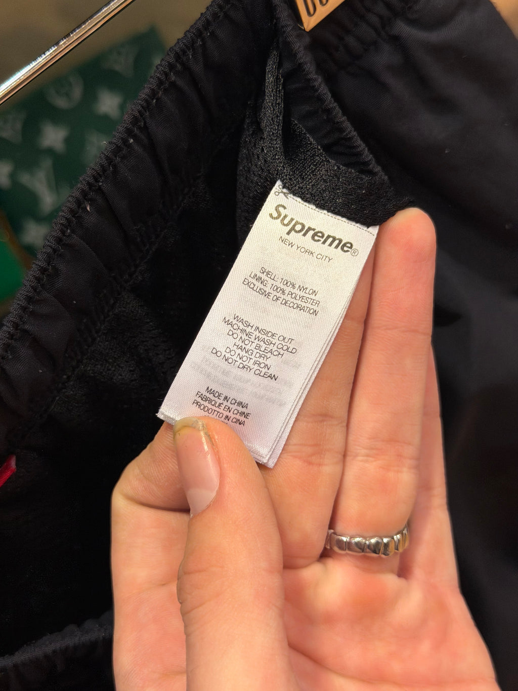 Supreme Spellout Embroidered Track Pants - Black