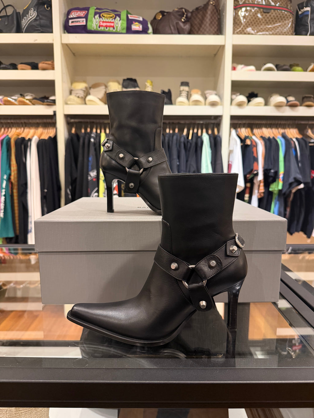 Balenciaga City Harness Bootie - Black