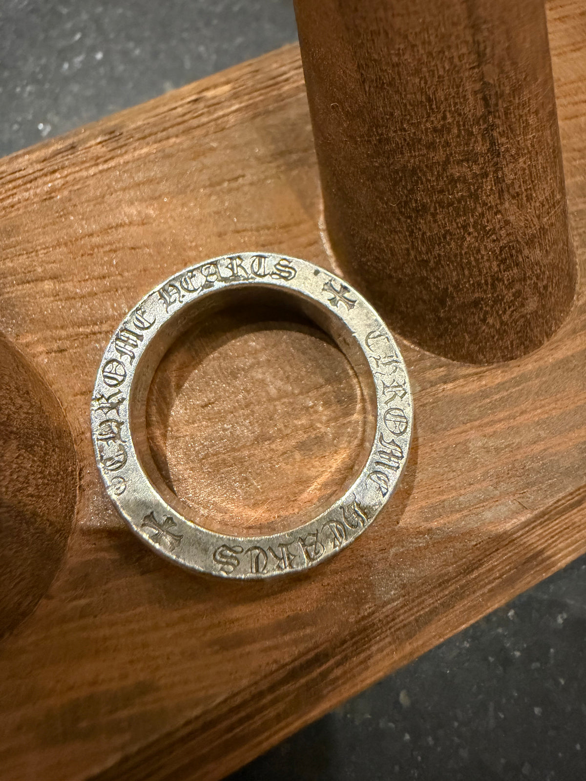 Chrome Hearts F You 6MM Spacer Ring Silver - size 7.5