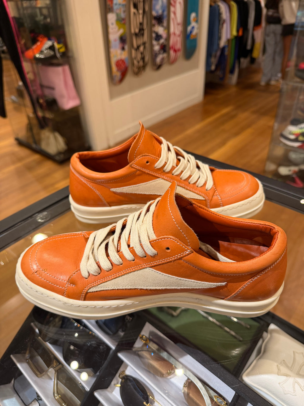 Rick Owens Vintage Low - Orange Leather