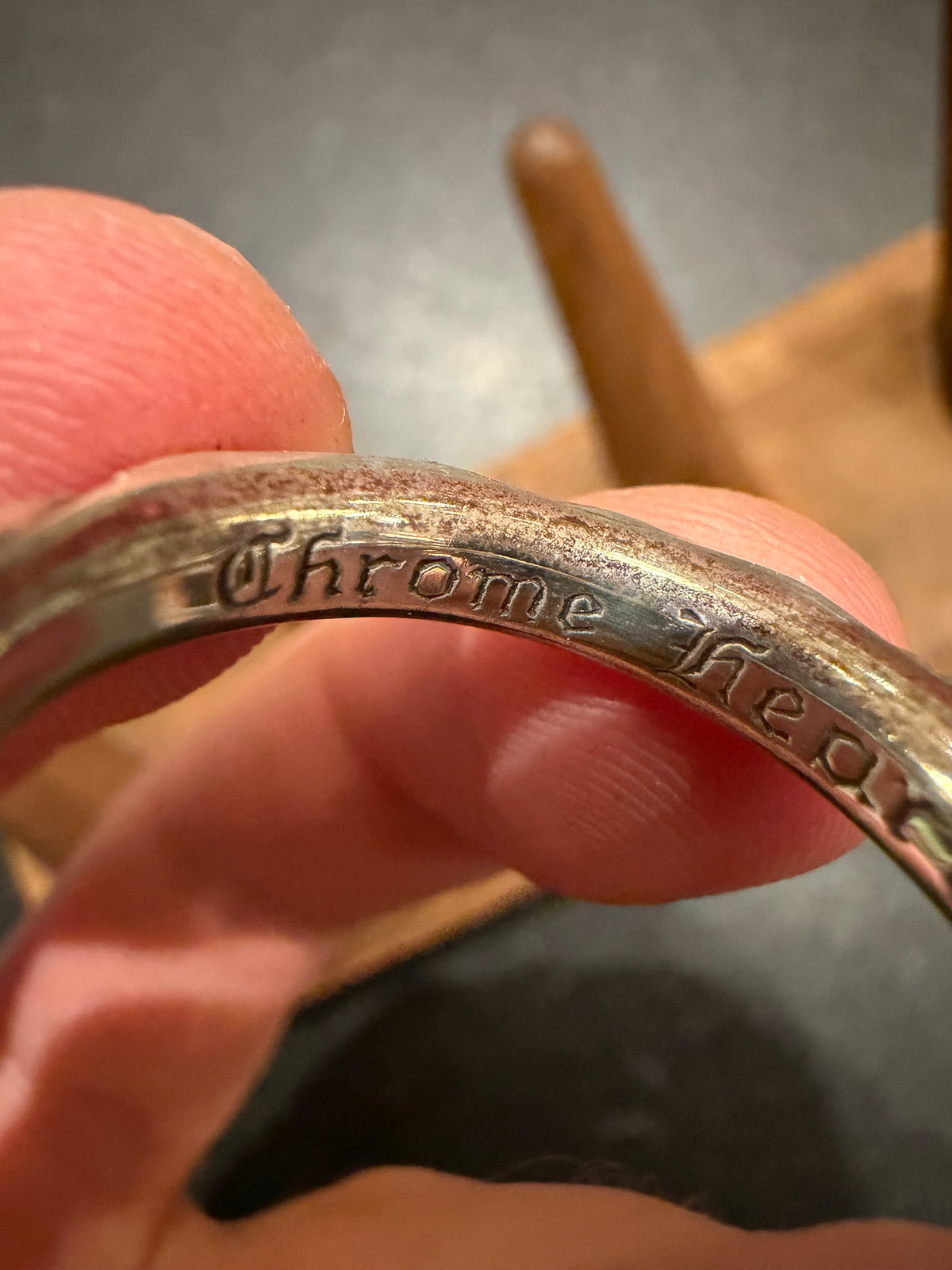Chrome Hearts Scroll Band Ring Silver - Size 10