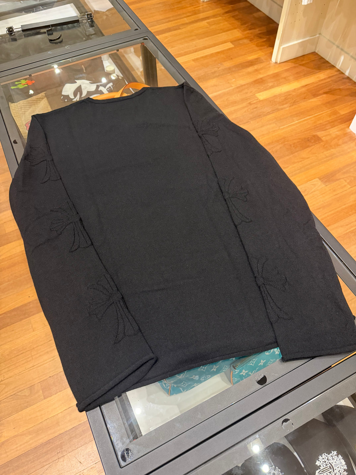 Chrome Hearts Cashmere Tonal Cross Sweater
