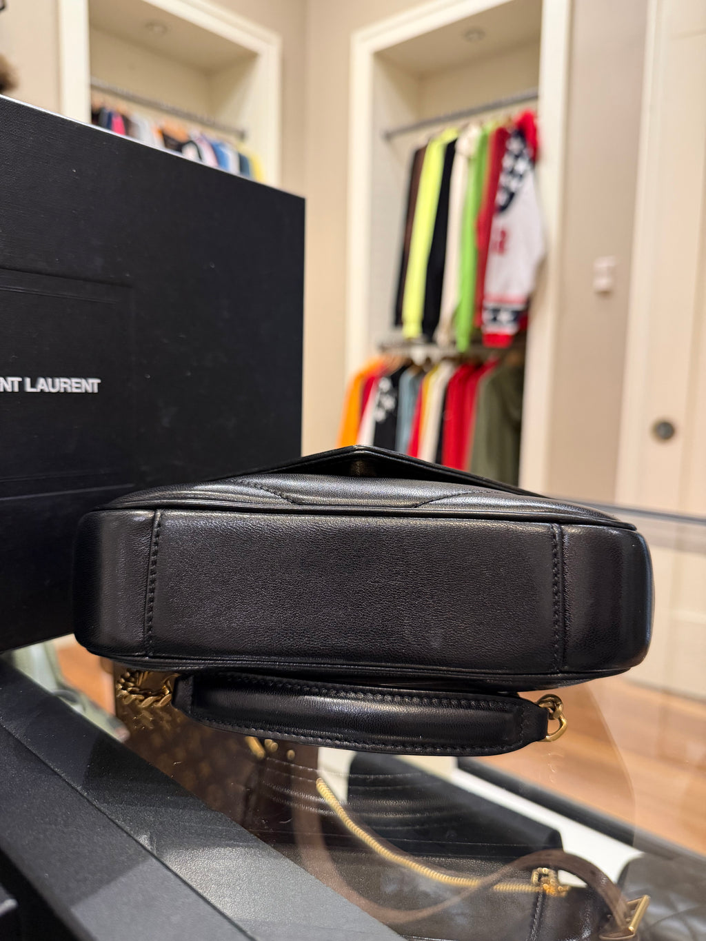 Saint Laurent LouLou Mini YSL Chain Bag in Quilted Leather