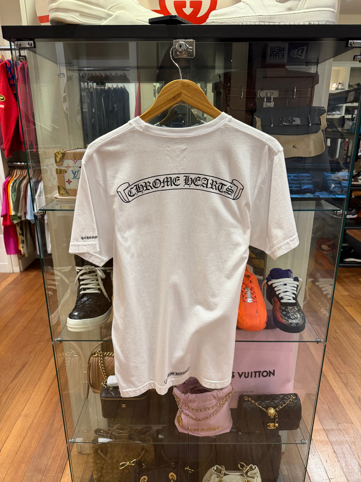 Chrome Hearts Scroll Logo Pocket Tee - White