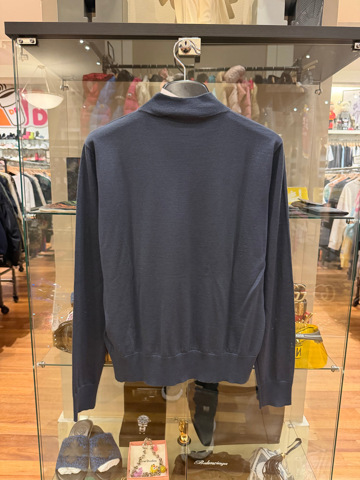 Marni Embroidered Logo Pullover Sweater - Navy