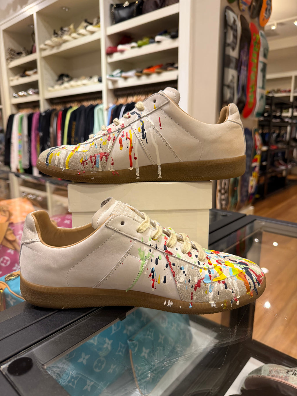 Maison Margiela Paint Splatter GAT - White