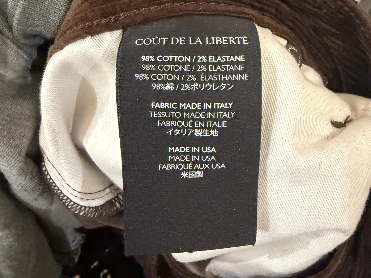 Coût De La Liberté Jimmy Studs Stretch Corduroy Flare Pants - Brown