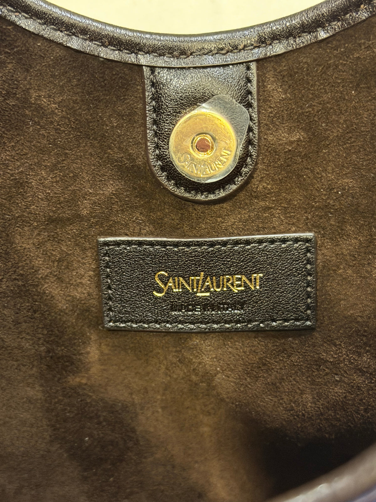 Saint Laurent Small Mombasa Bag- Brown