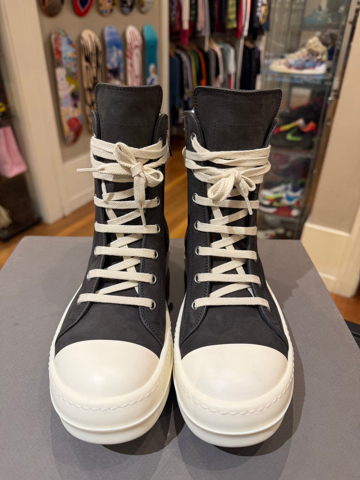 Rick Owens Ramone High School- Charcoal Suede
