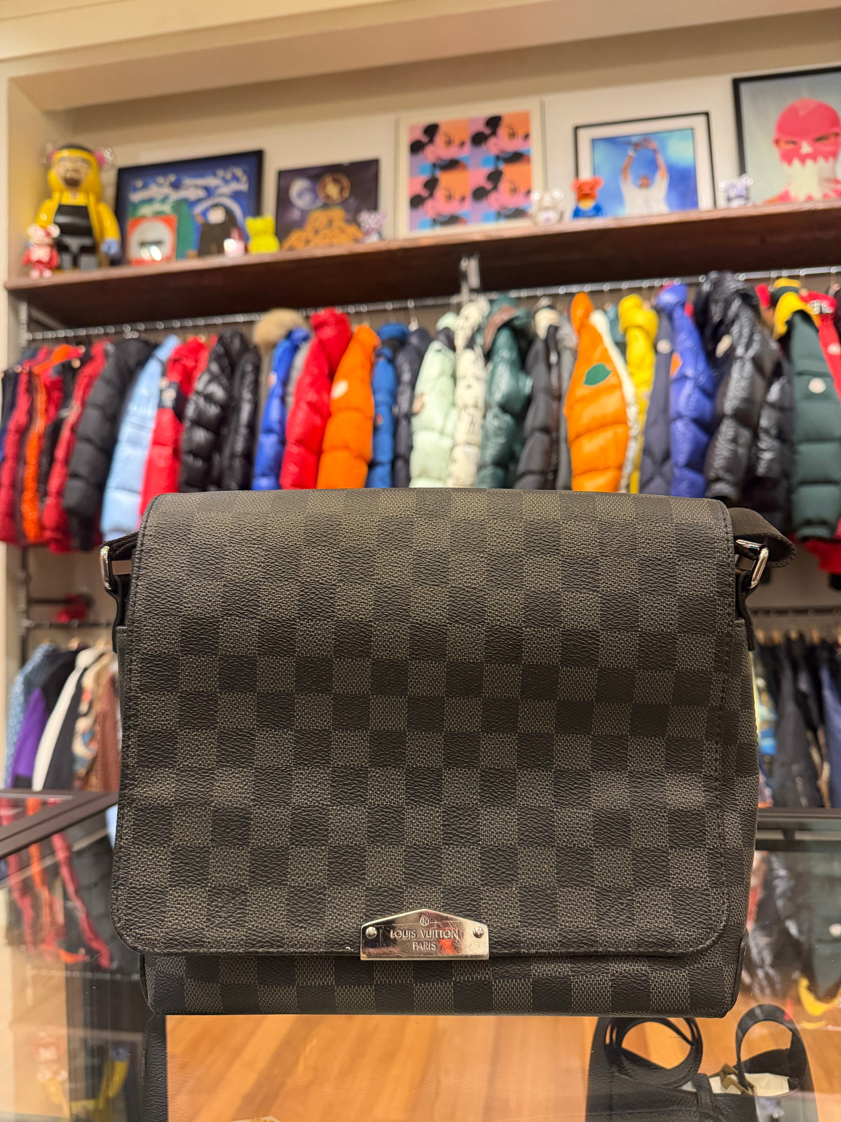 Louis Vuitton Damier Leather Messenger Bag