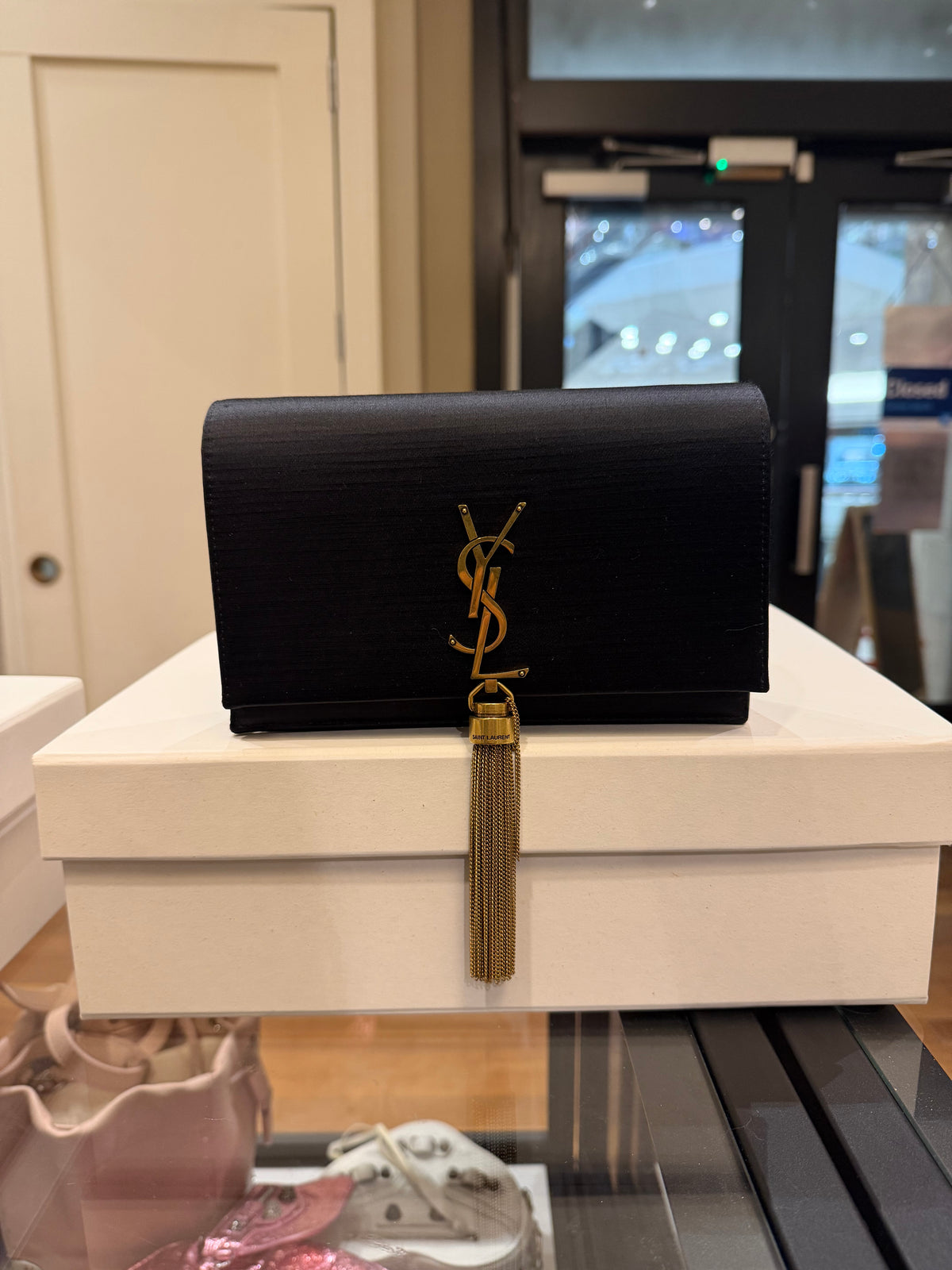 Saint Laurent Kate Medium Tassel YSL Wallet on Chain