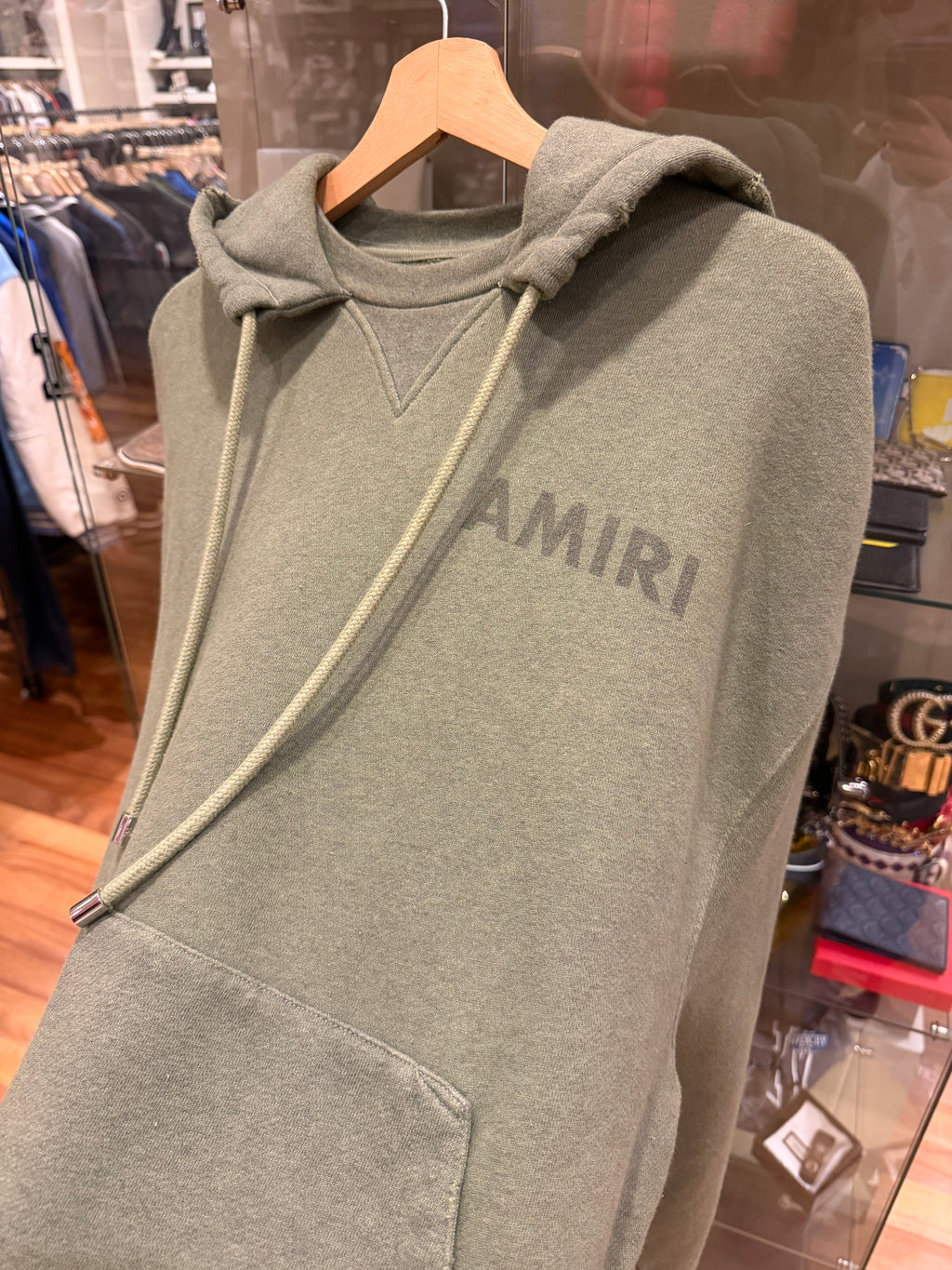 Amiri stencil logo oversized hoodie