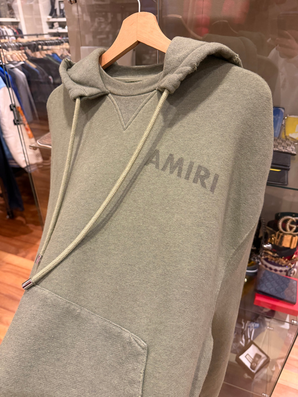 Amiri stencil logo oversized hoodie