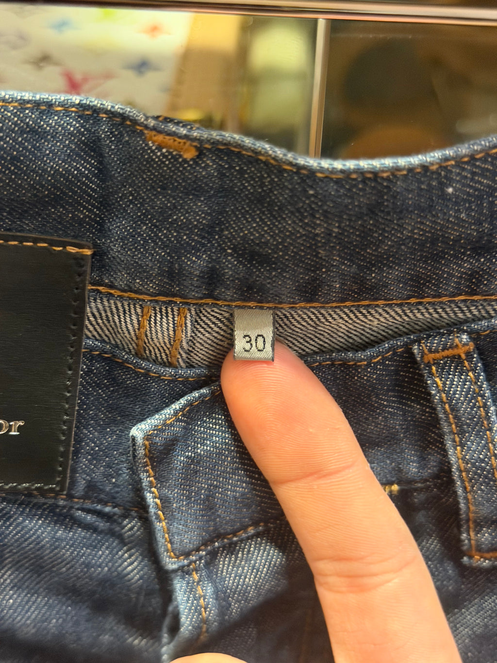 Dior Homme Cotton-Linen Navy Jeans