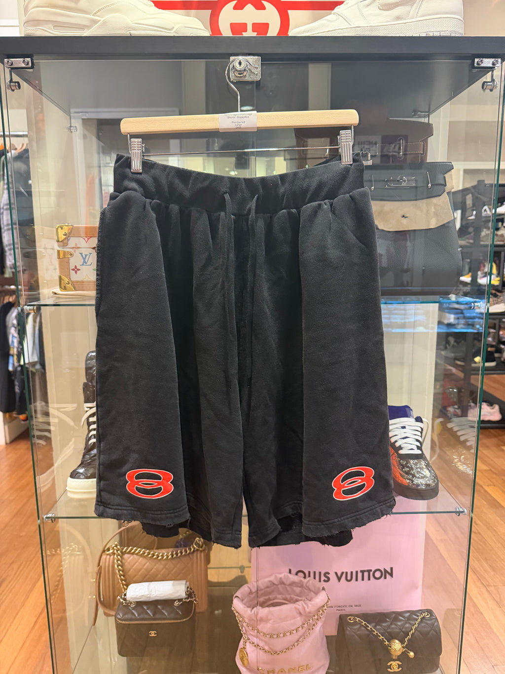Balenciaga Cotton Logo
Shorts - Black/Red