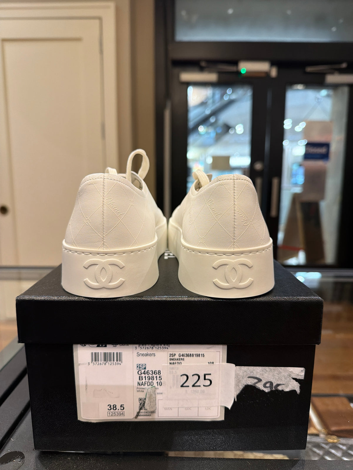 Chanel Interlocking CC Logo Sneakers - White