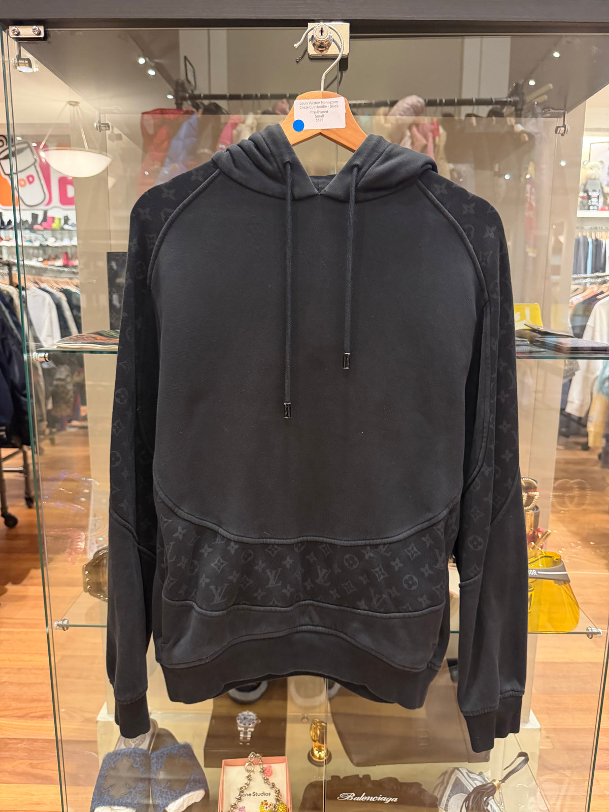 Louis Vuitton Monogram Circle Cut Hoodie - Black