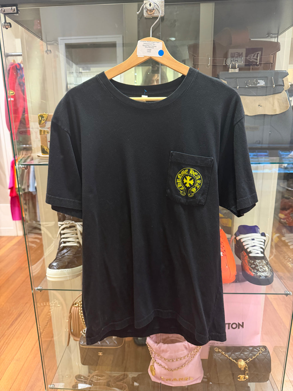 Chrome Hearts Eye Chart
Hollywood Tee - Black/NeonYellow