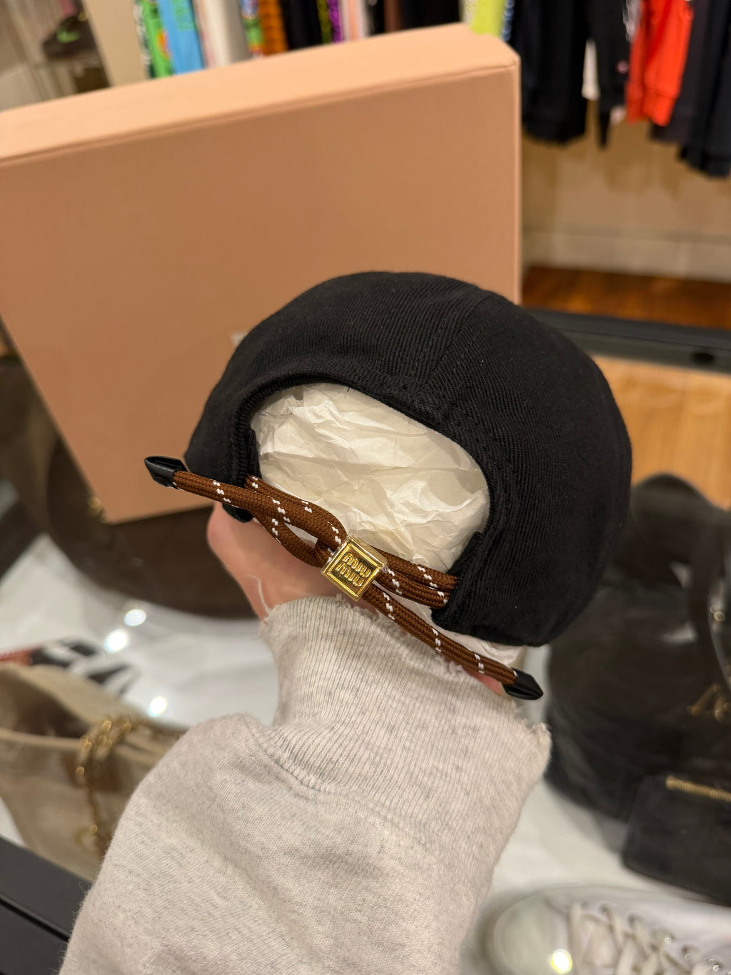 Miu Miu Baseball Cap - Washed Black