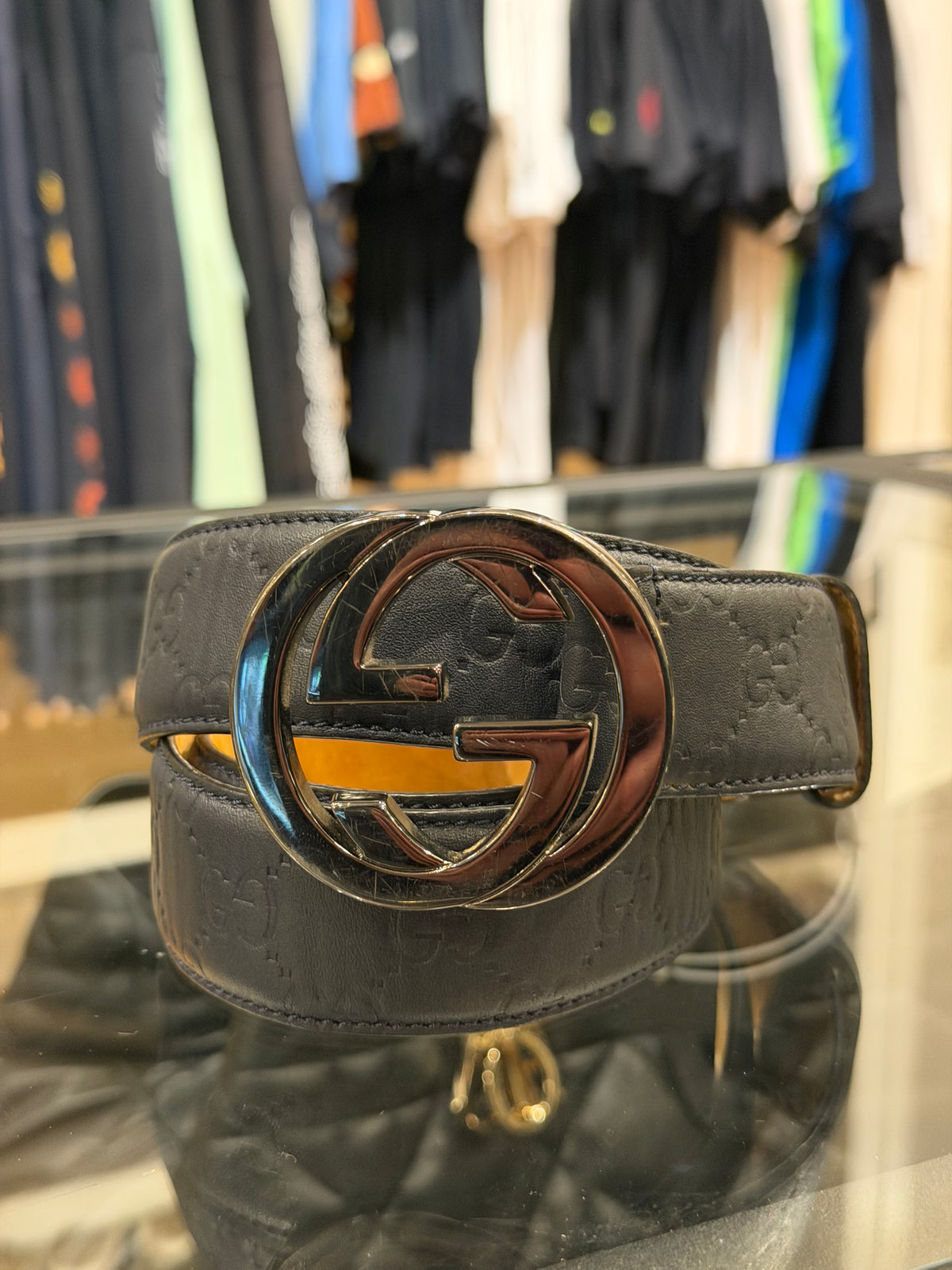 Gucci Interlocking GG Belt - Navy