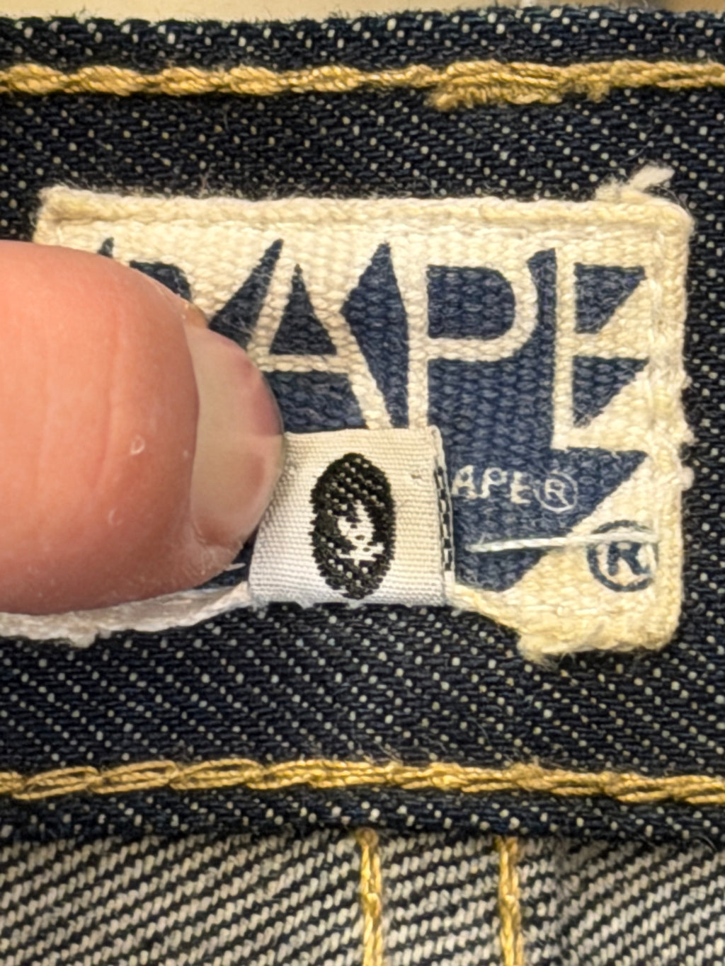 Levi’s x Bape ‘Ape Shall Never Kill Ape’ Print Denim Blue Jeans