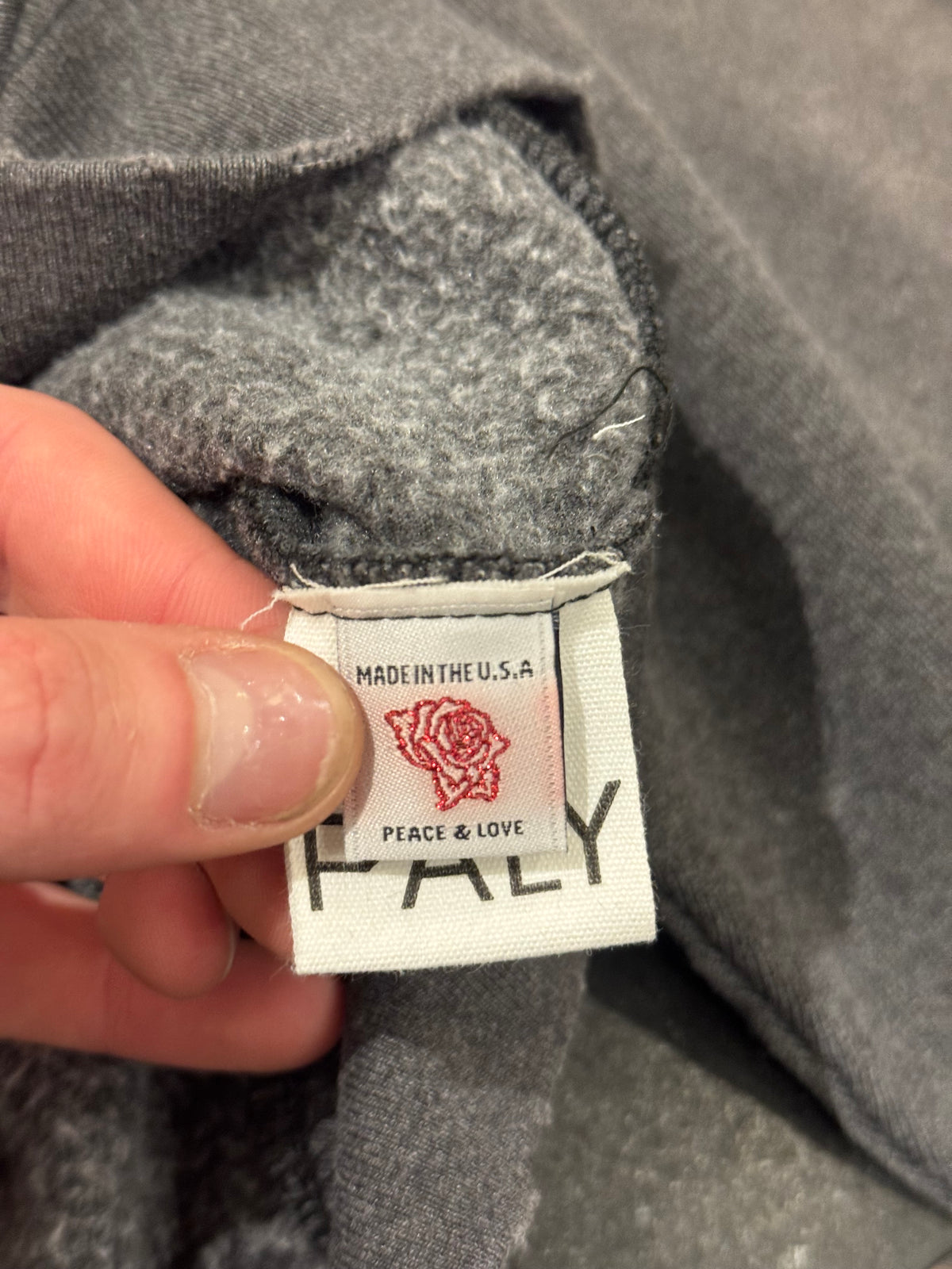 Paly Hollywood ‘Carrying The Message’ Distressed Zip Up Hoodie