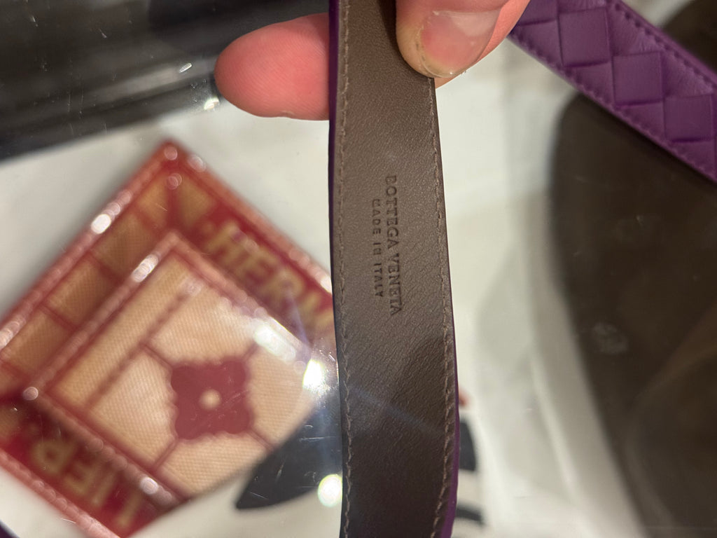 Bottega Veneta Intrecaccio Snake Leather Belt