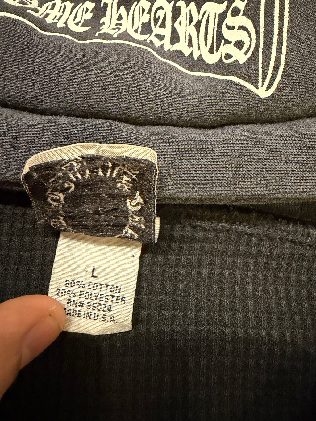 Vintage Chrome Hearts Scroll Thermal Lined Zip Up - Black