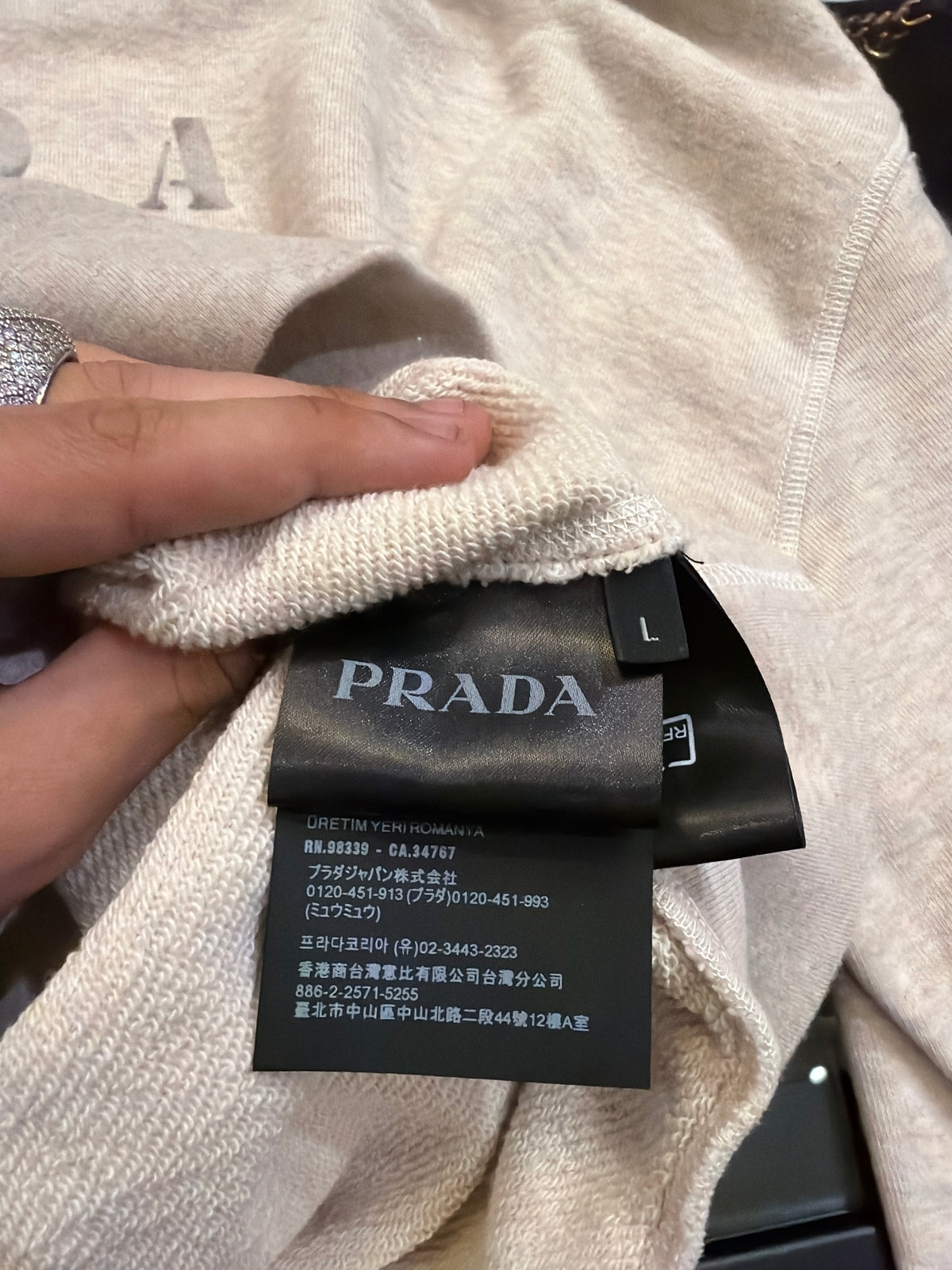 Prada Logo Printed Hoodie