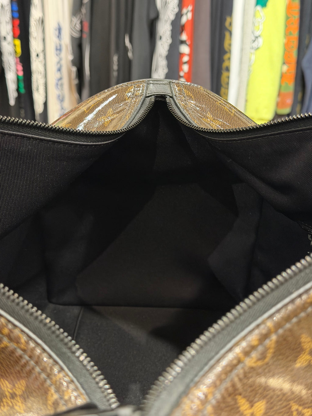 Louis Vuitton Monogram Glaze Keepall Bandouliere 50 Duffle Bag