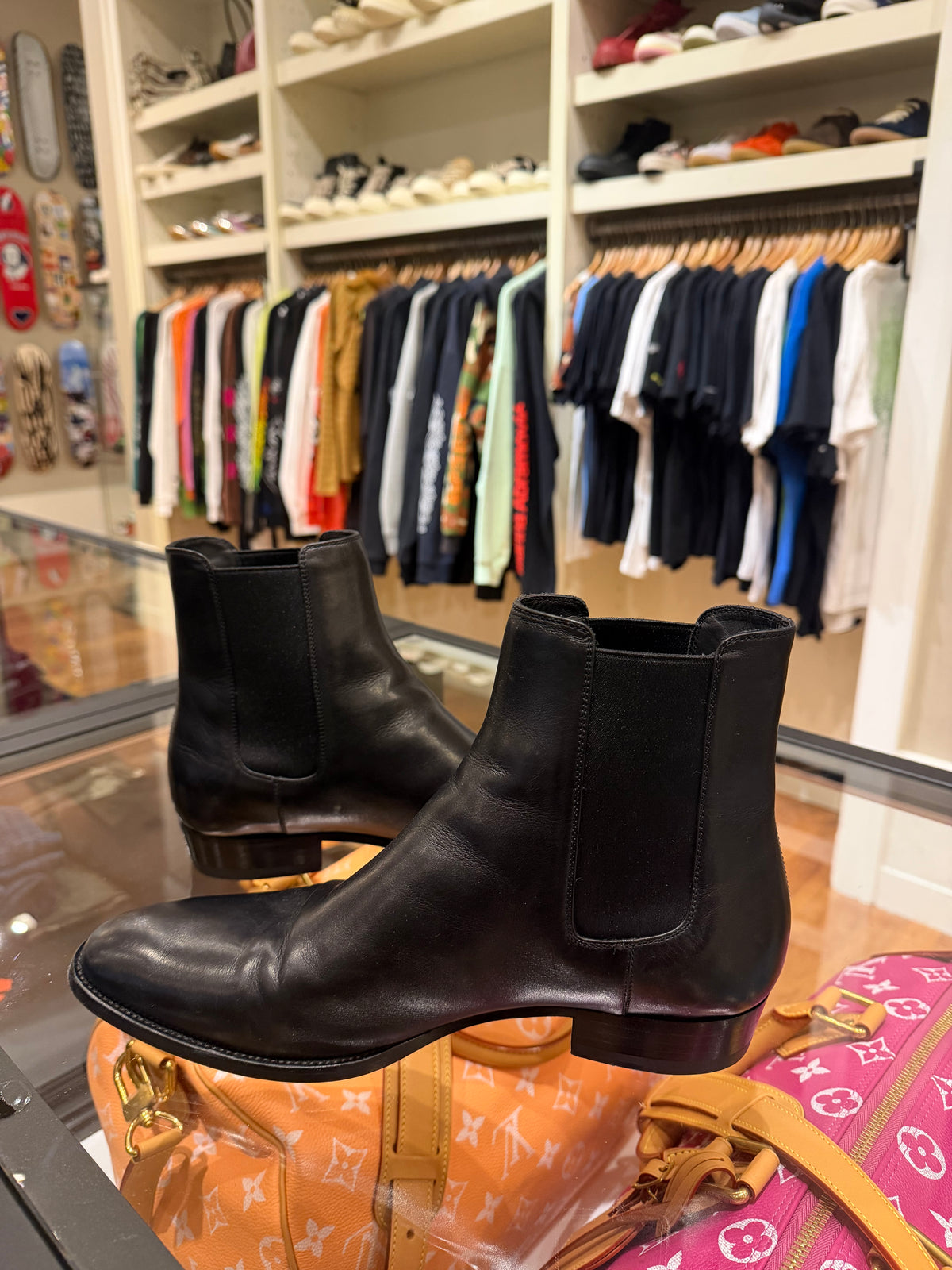 Saint Laurent Wyatt Chelsea Leather Boot