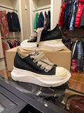 Rick Owens DRKSHDW Jumbolace Abstract Low Sneaker - Black & Milk