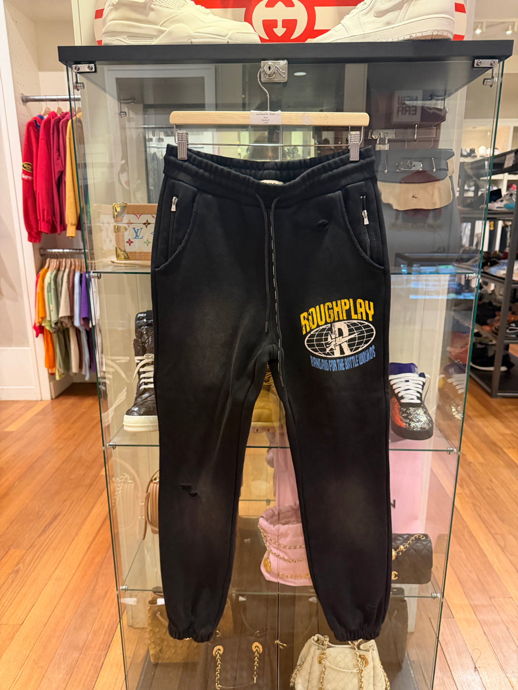 Rough Play Graphic Sweatpants - Black