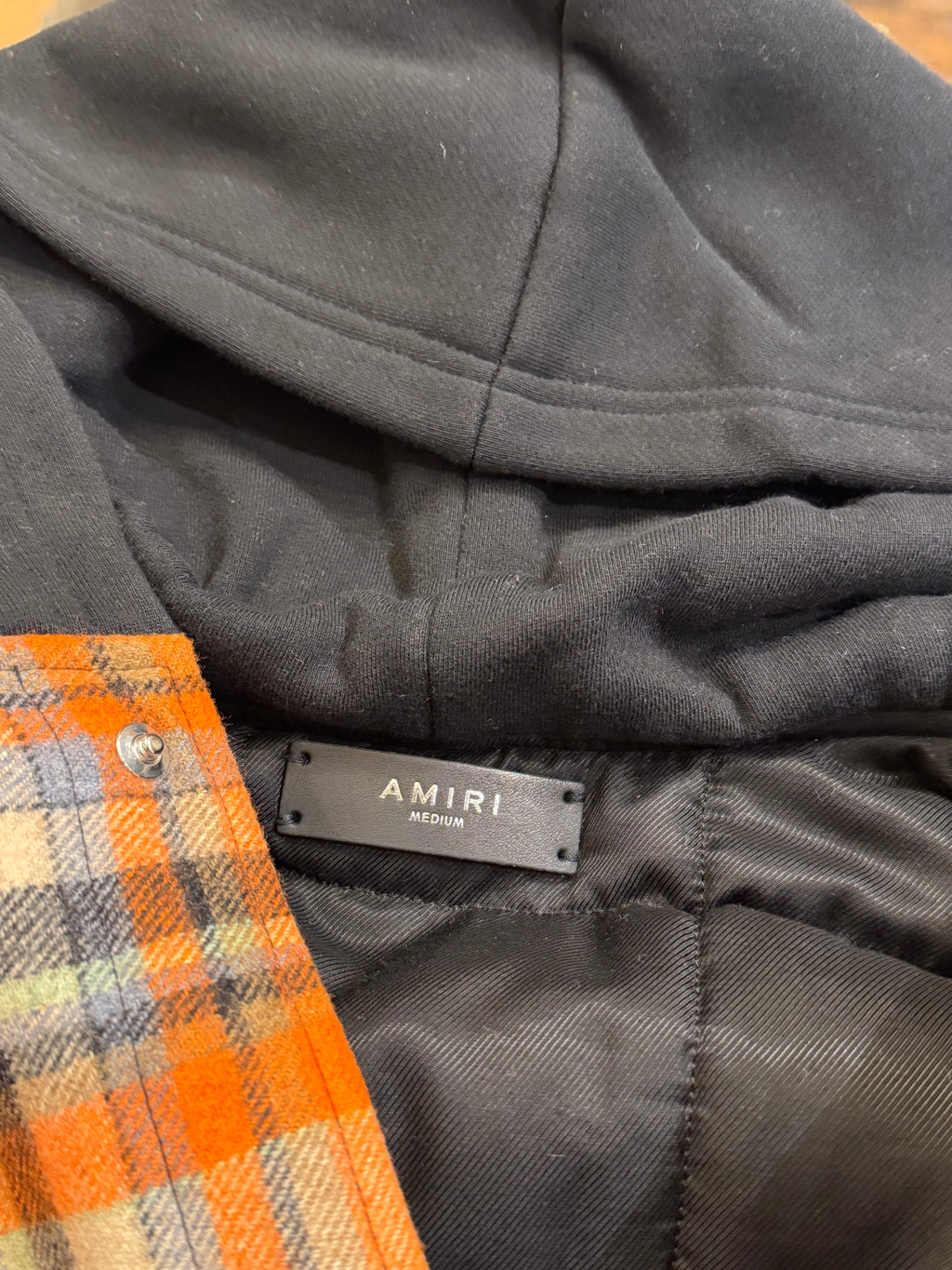 Amiri Wool Plaid Print
Overcoat - Orange / Black