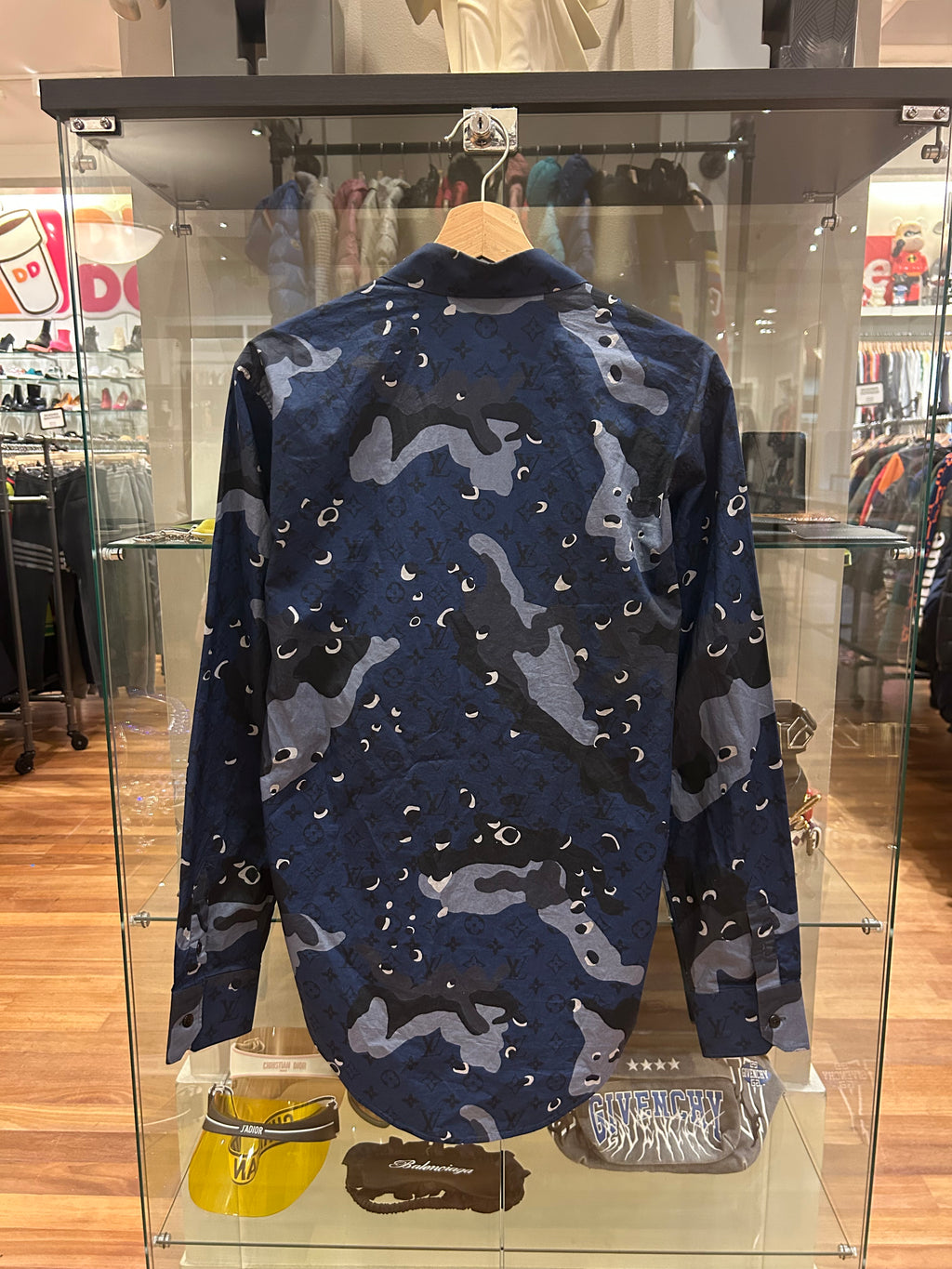 Louis Vuitton Camo DNA Button Down Shirt - Blue