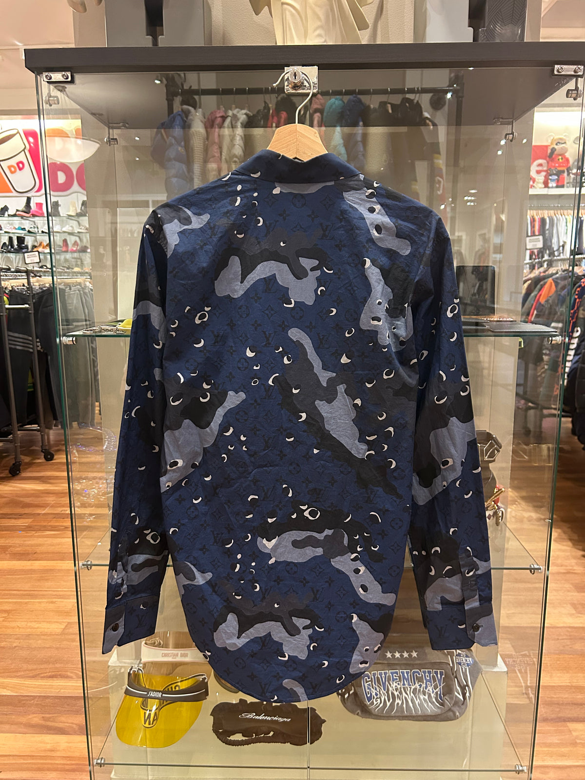 Louis Vuitton Camo DNA Button Down Shirt - Blue