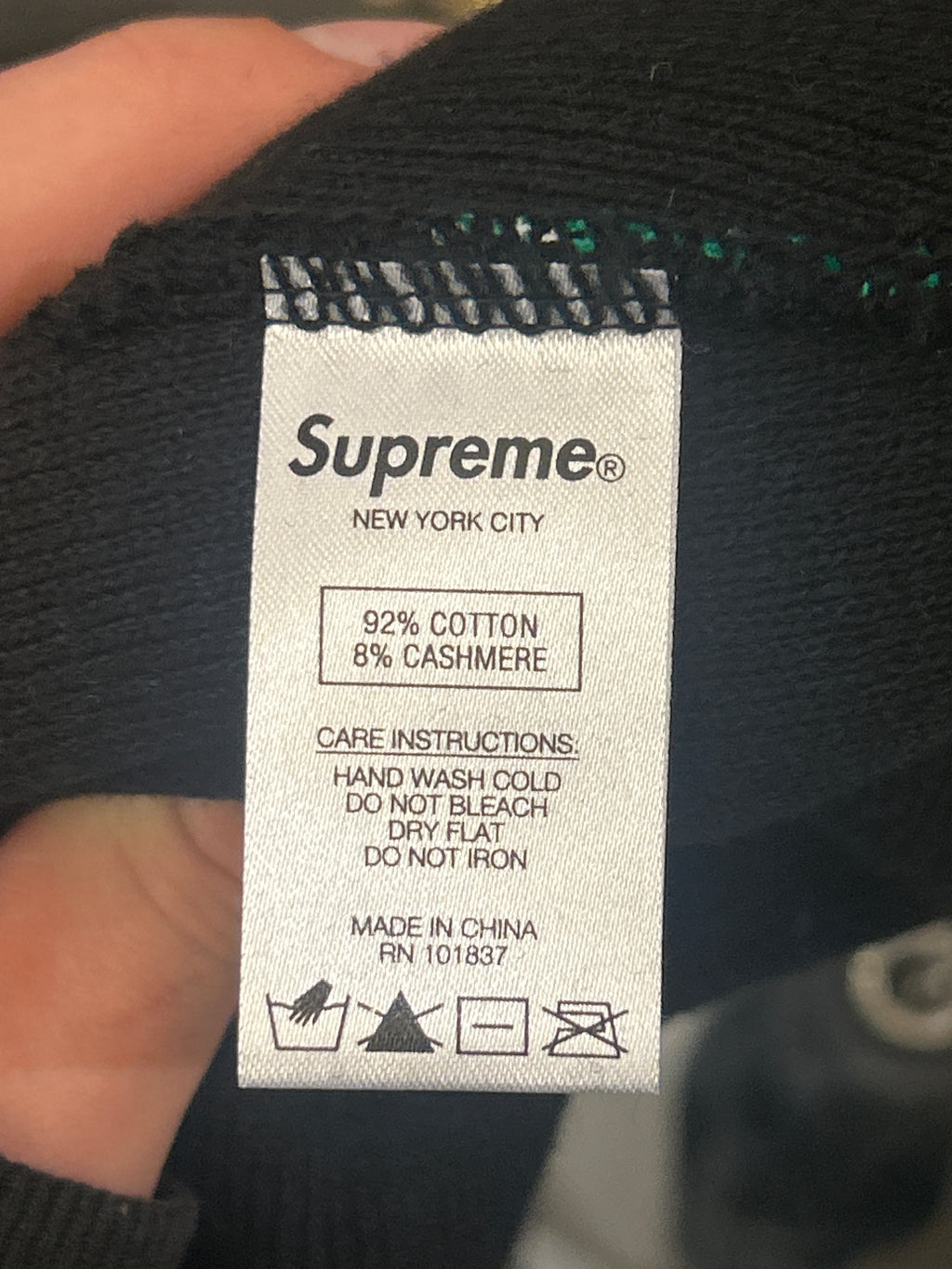 Supreme Big Logo Beanie - Green Plaid
