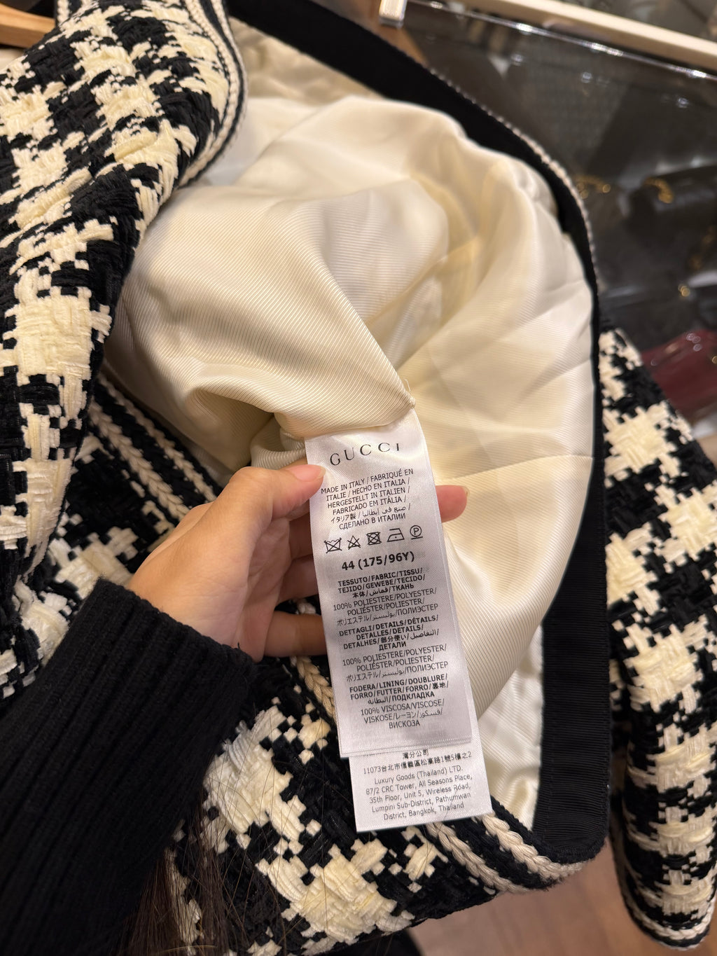 Gucci Knit Houndstooth
Chenille Jacket