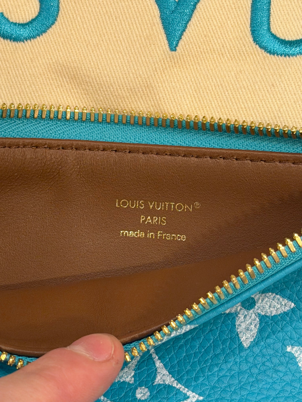 Louis Speedy P9 Bandoulière 40 Turquoise Duffle Bag