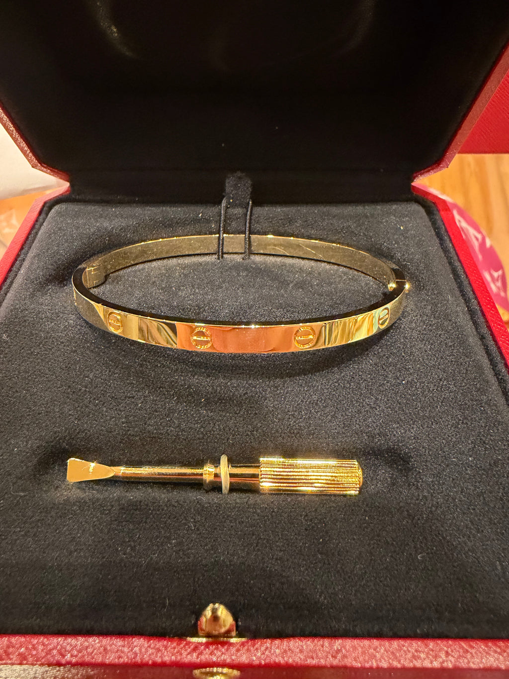 Cartier 18k Yellow Gold Medium Love Bracelet - Size 19