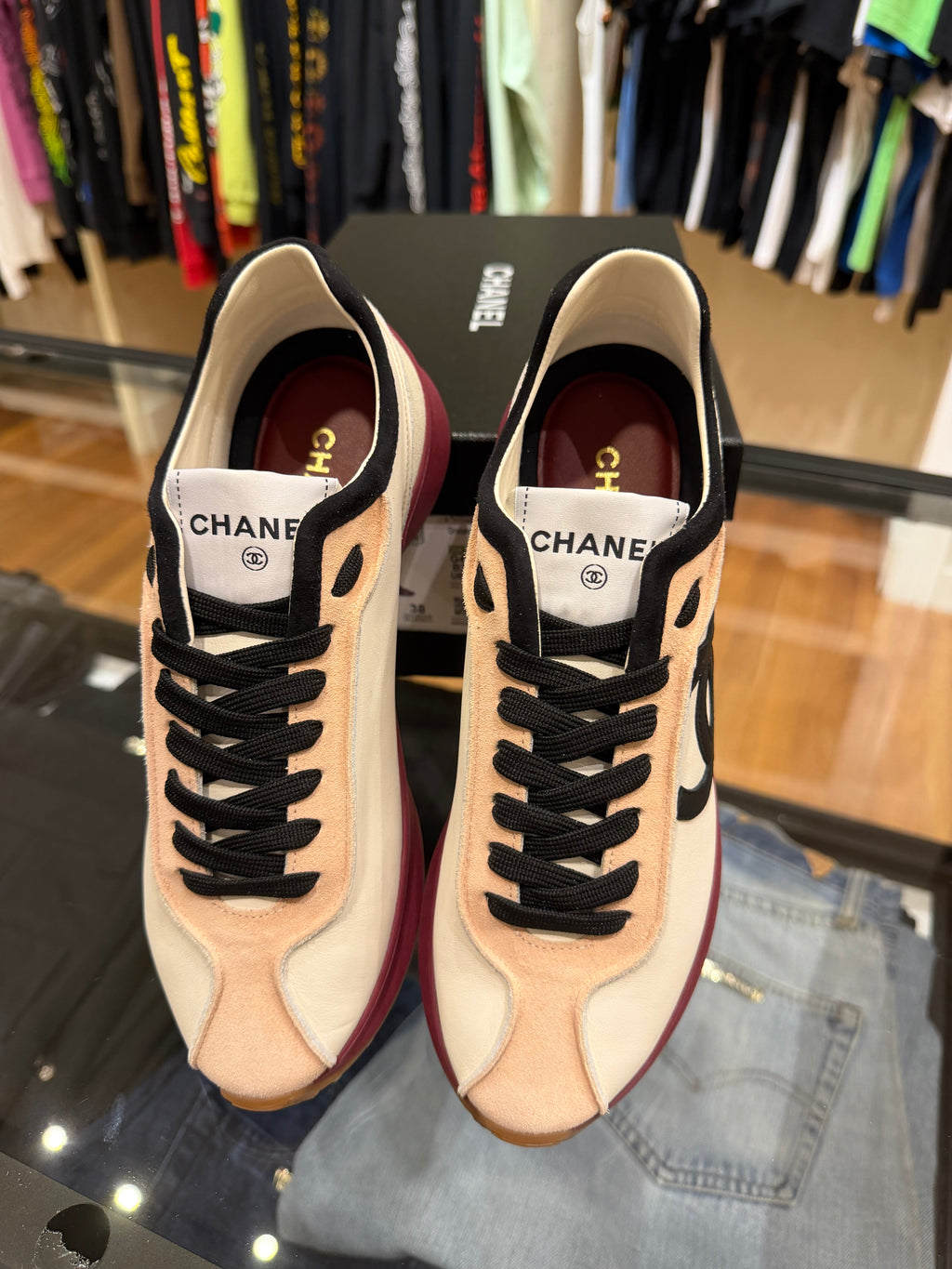 Chanel 26K Calfskin & Suede Sneakers