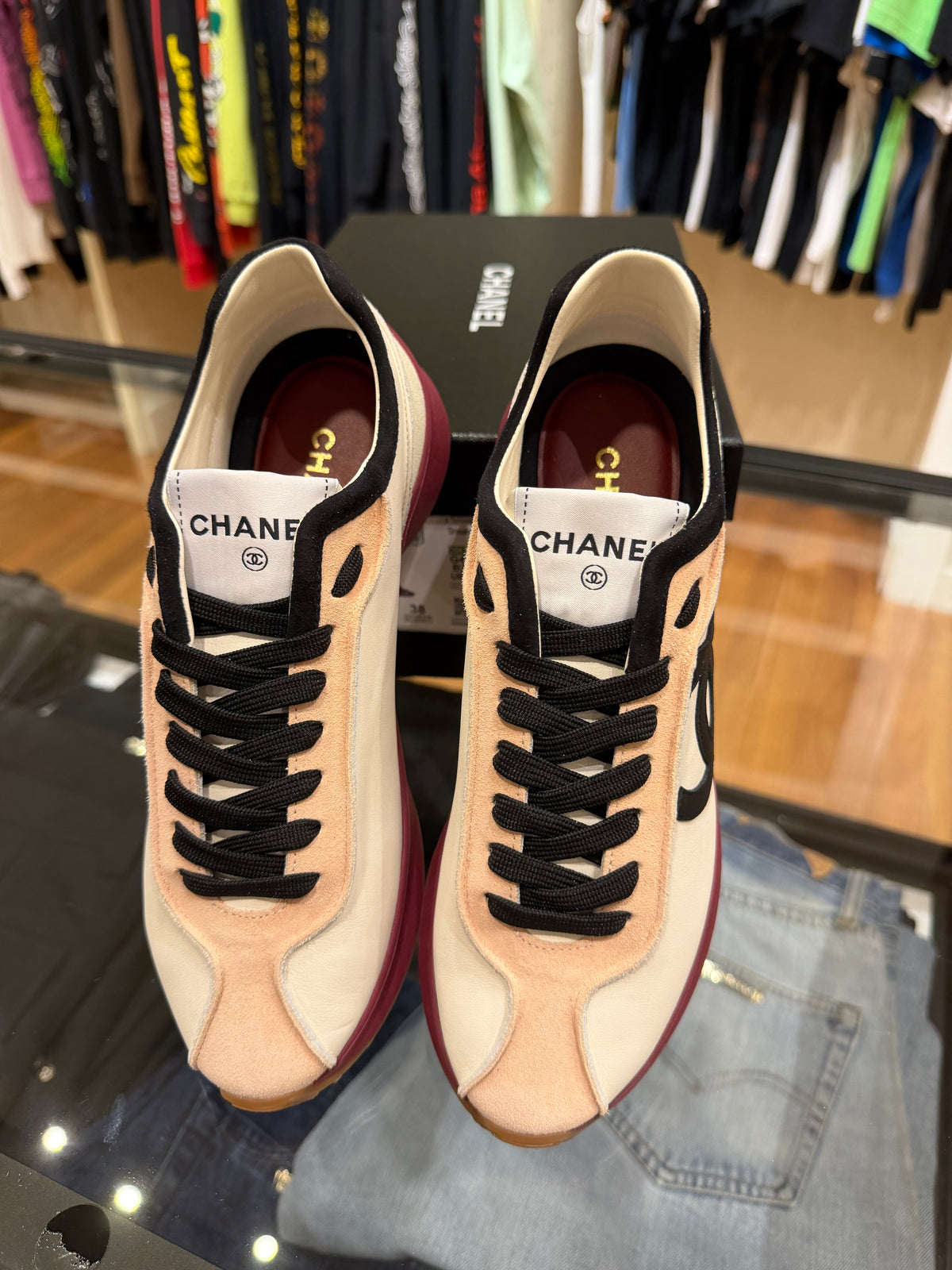 Chanel 26K Calfskin & Suede Sneakers