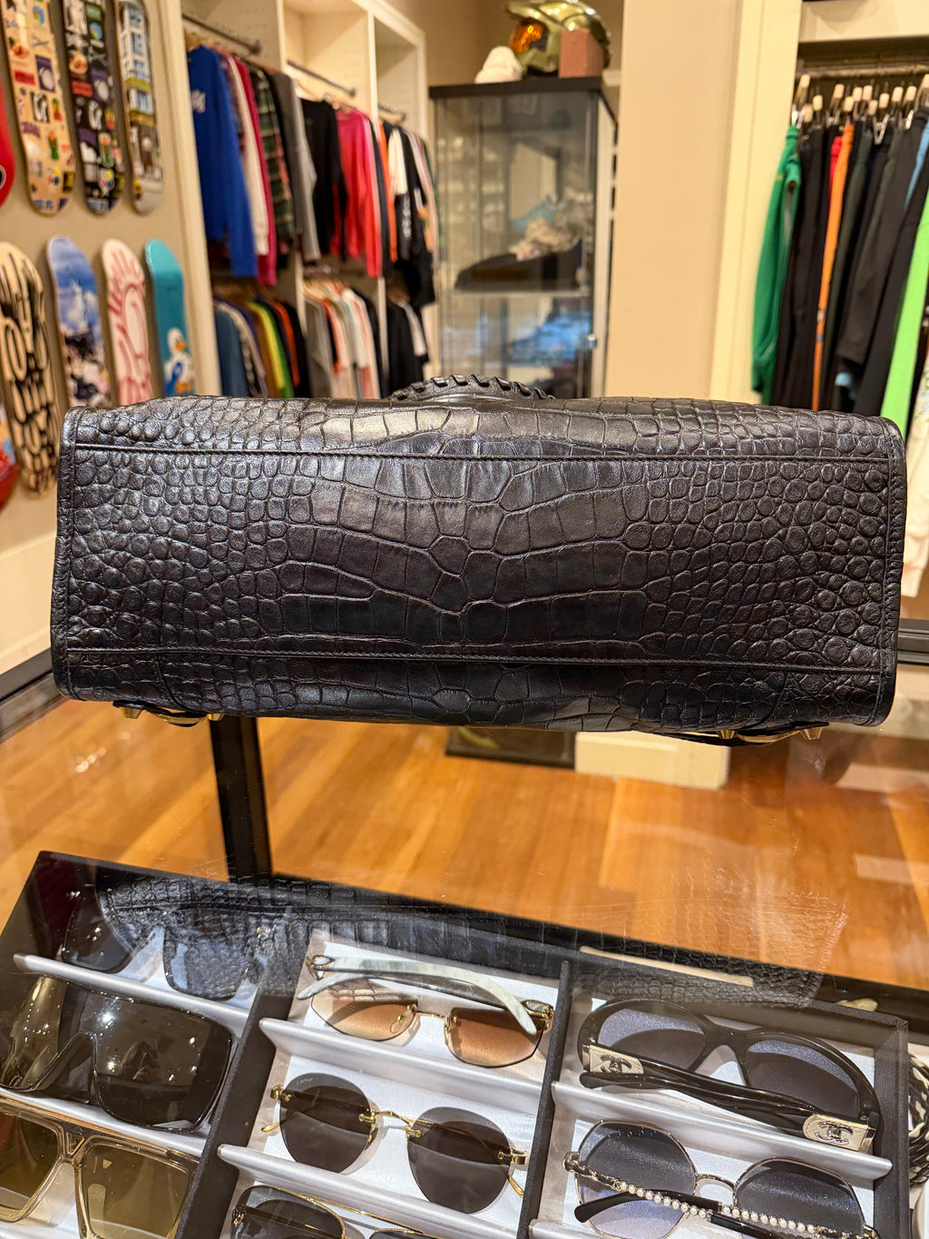 Balenciaga Le City Medium - Croc Embossed