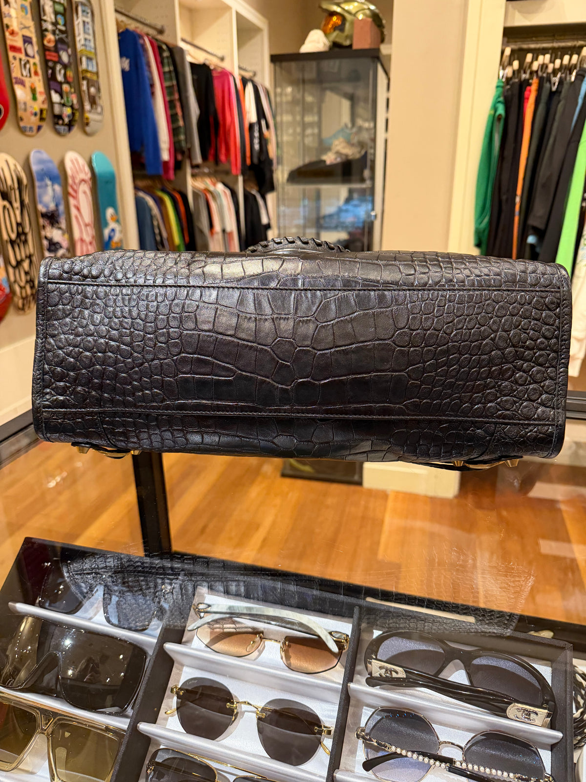 Balenciaga Le City Medium - Croc Embossed