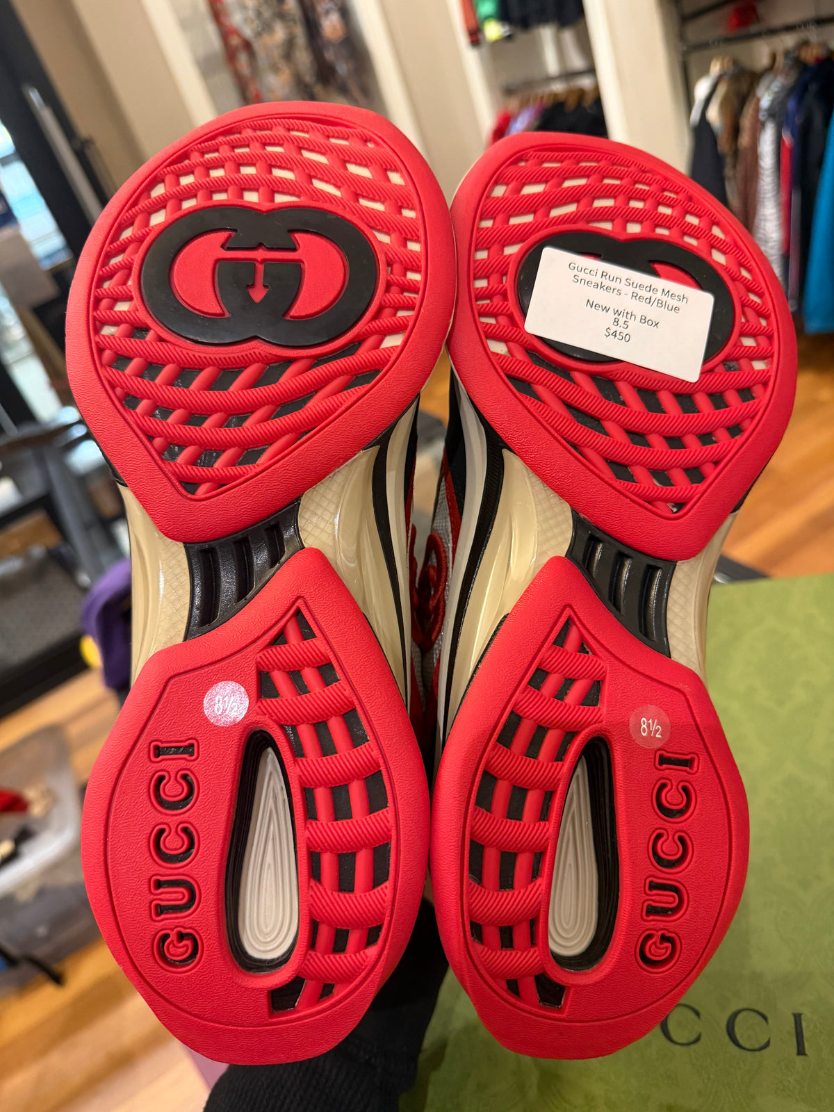 Gucci Run Suede Mesh Sneakers