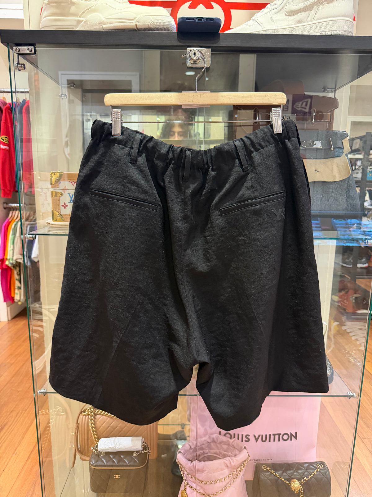 Y-3 Rayon Twill Shorts - Black