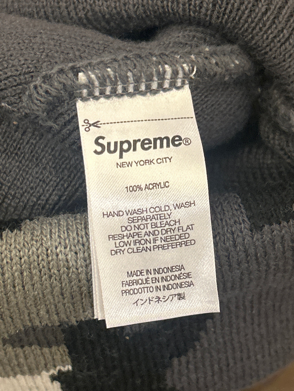 Supreme Camo Big Logo Beanie