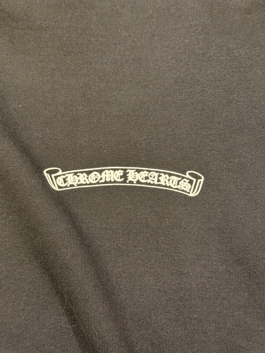 Chrome Hearts Scroll Logo Hoodie - Black