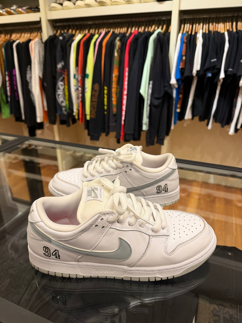 Supreme x Nike SB Dunk Low 94 ‘White Metallic Silver’