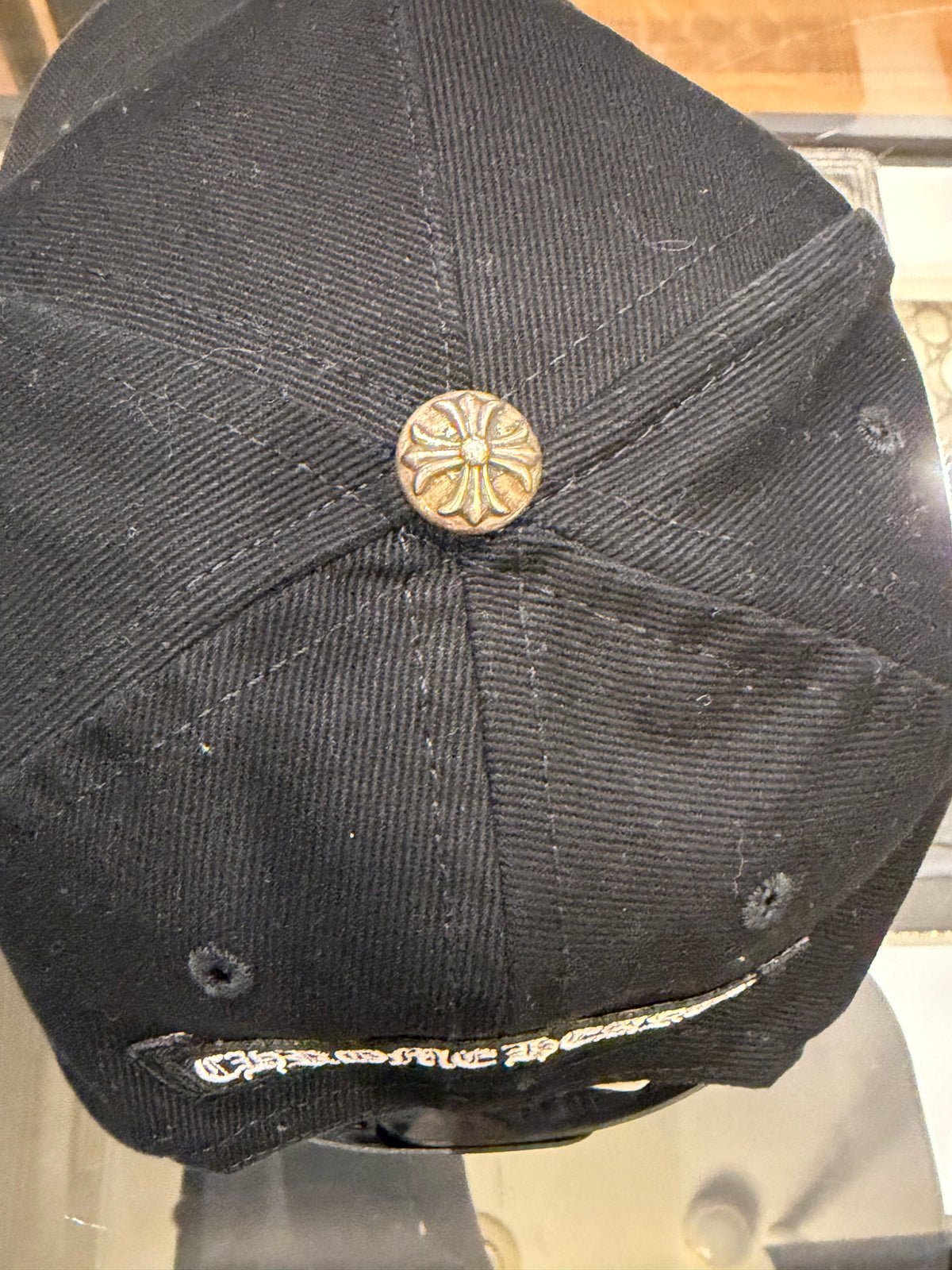 Chrome Hearts Dagger Denim Baseball Hat - Black